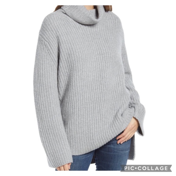 Nordstrom Sweaters - NWT Nordstrom Grey Heather Cozy Turtleneck Sweater